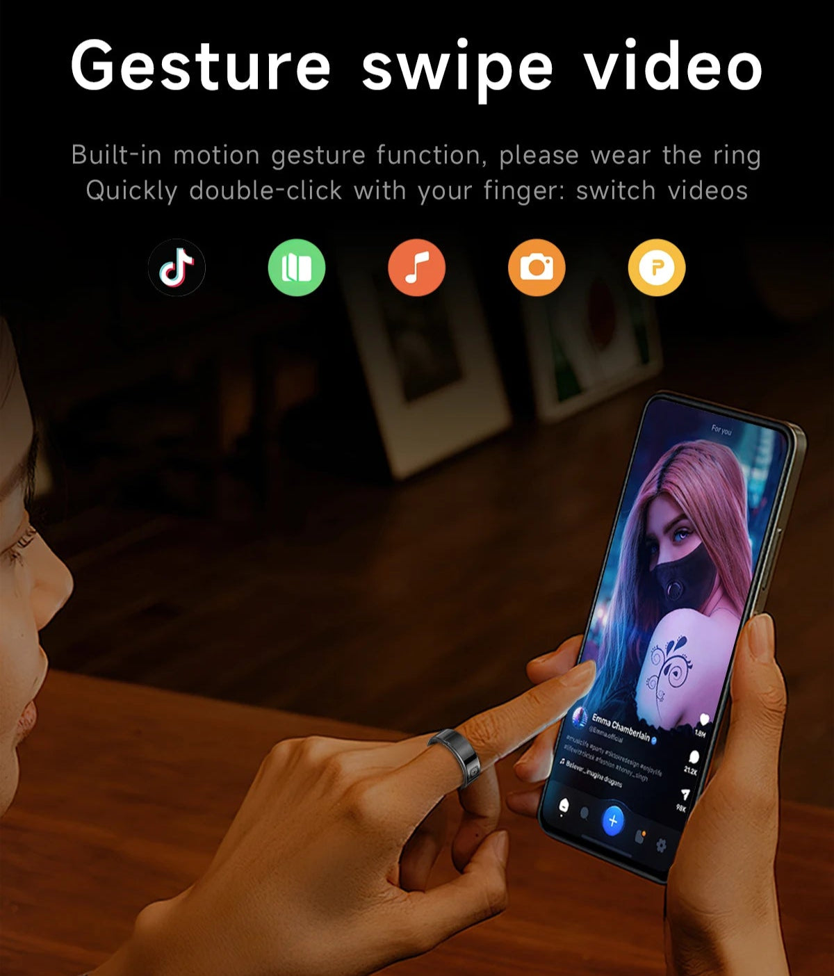 Smart Bluetooth Ring for Health Tracker